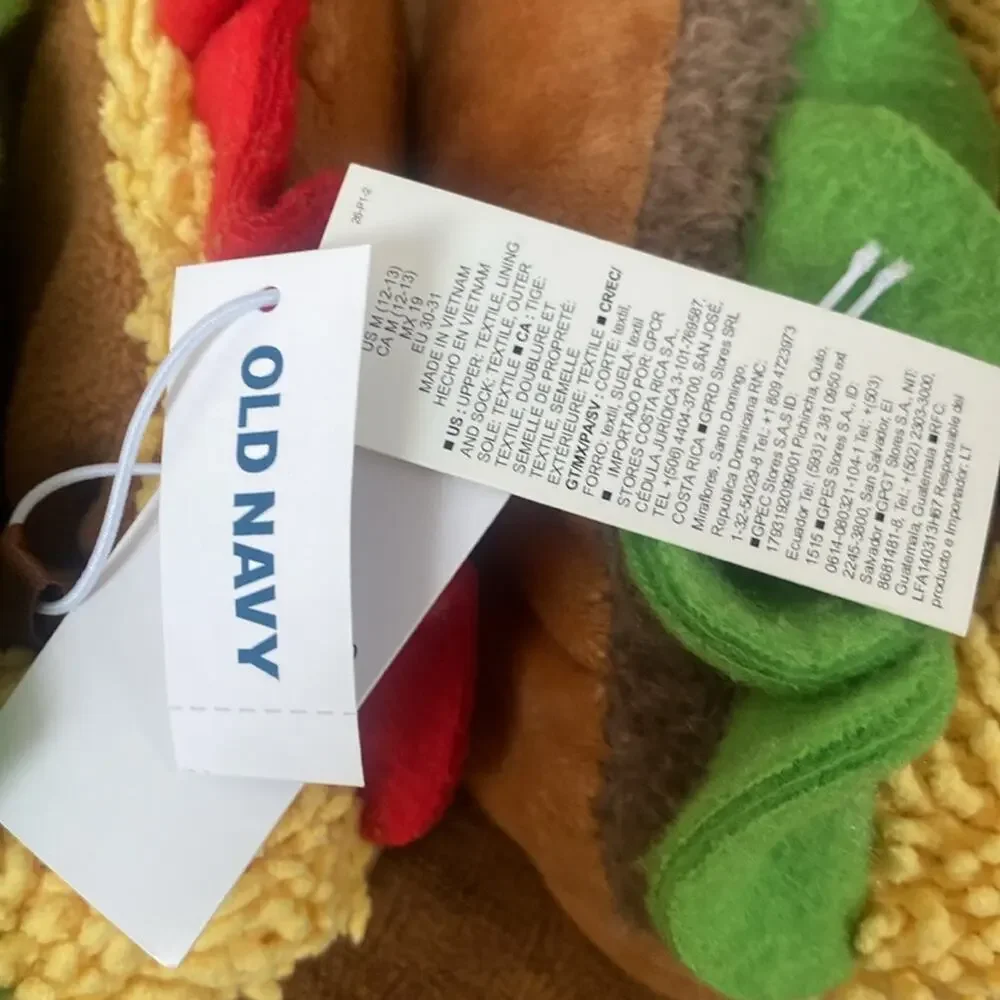 Old Navy Taco Microfleece Critter Slippers